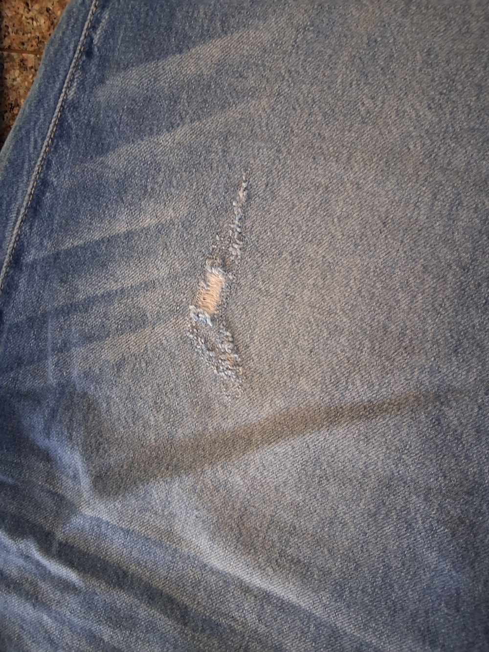 Celebrity Pink Light Blue Distressed Wide Leg Jeans - Picture 3 of 13